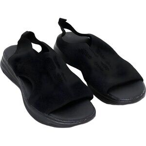 RXFSP Black Knit Wedge Sandal Women's US 9.5